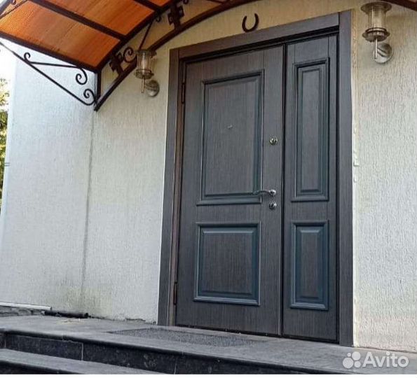 Дверь входная металлическая двустворчатая