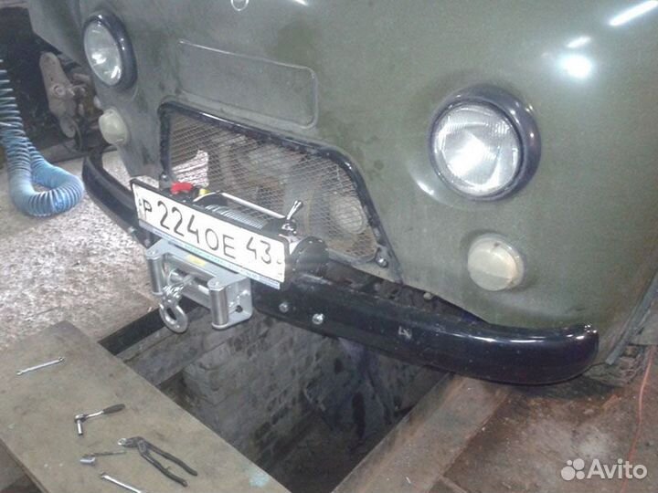 Площадка лебедку в штатный бампер УАЗ 452 Буханка