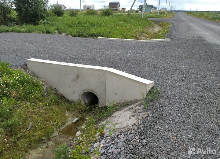 Труба в канаву для заезда под ключ