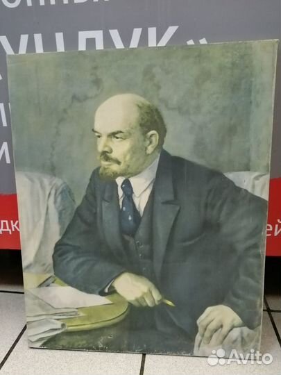 Картина. репродукция на ткани. 1984 г. В. И. ленин