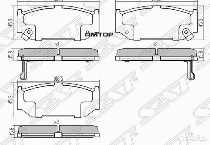 SAT ST-55810-63J00 Колодки тормозные перед suzuki