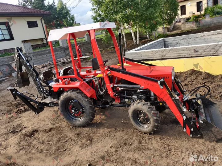 Мини-трактор Уралец 224Б с экскаватором