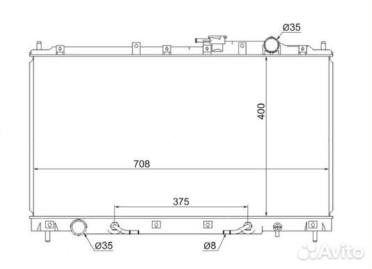Радиатор охлаждения SAT MC0003 АКПП Mitsubishi Dia