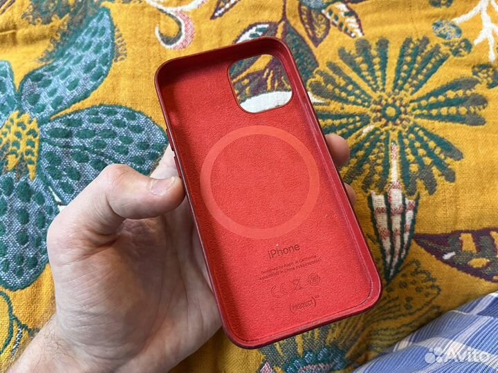 Чехол iPhone 12 mini leather magsafe оригинал