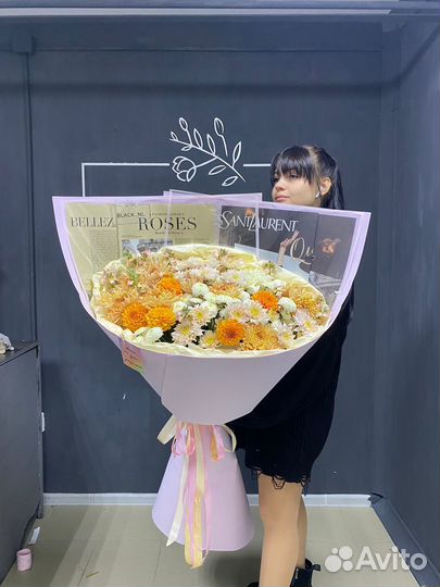 Букет микс цветов.Доставка беспл 24/7