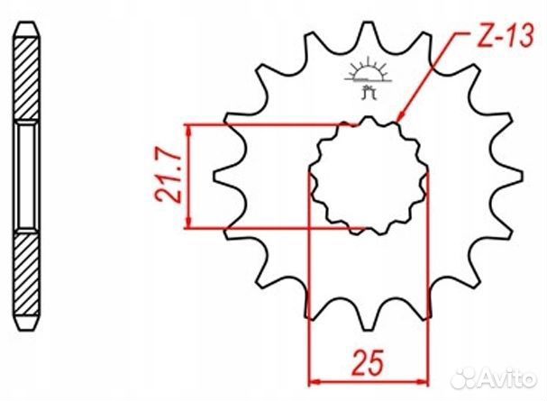 Комплект цепь и 2 звезды DID suzuki GSR750 DL 1000