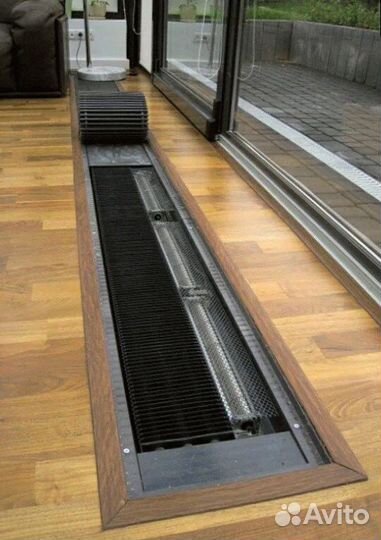 Внутрипольный конвектор с вентилятором/без