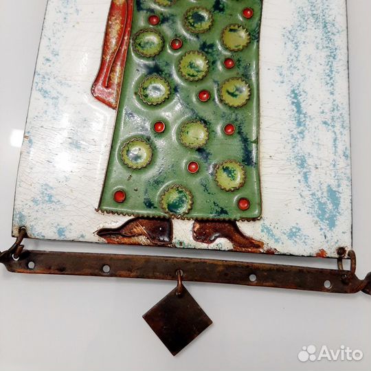 Панно на массивной меди СССР горячие эмали