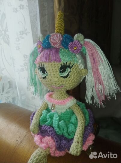 Кукла Лол Lol единорожка вязаная