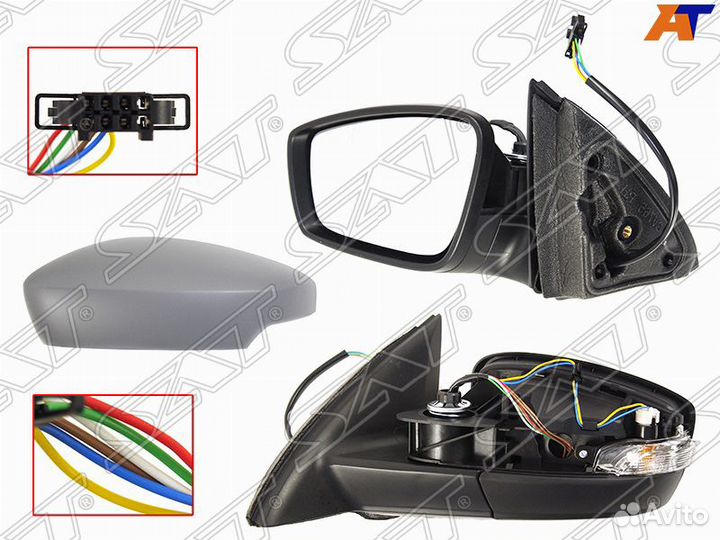 Зеркало skoda rapid 17-20/20/VW polo 20 Л+П