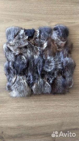 Коврик- сидушка из натуральной лисы,новая