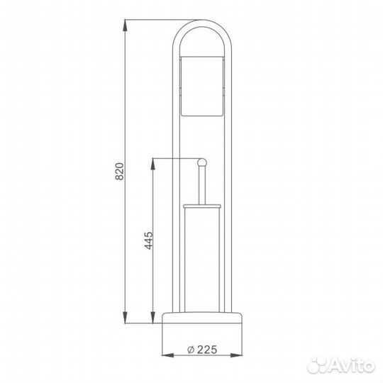 Напольная стойка Haiba HB903, хром