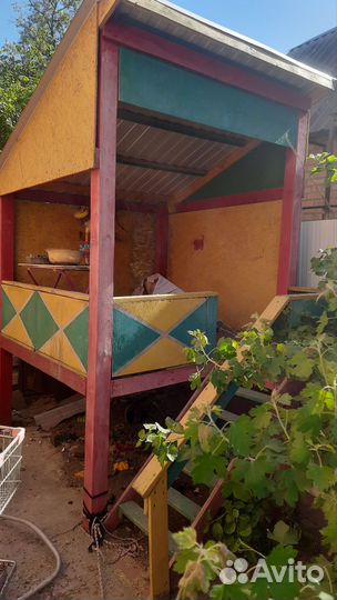 Детский игровой домик уличный деревянный