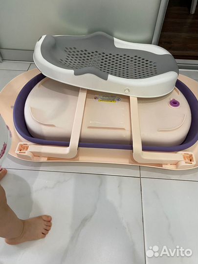 Ванночка для купания складная с горкой