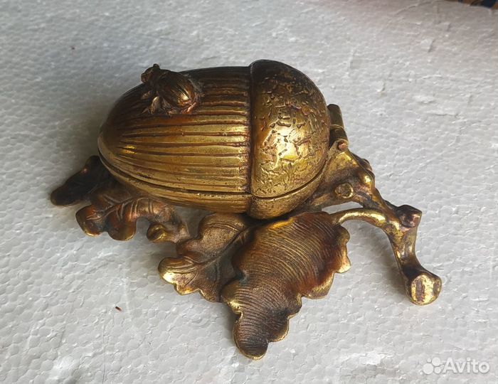 Ключница подкова конь и шкатулка жёлудь бронза