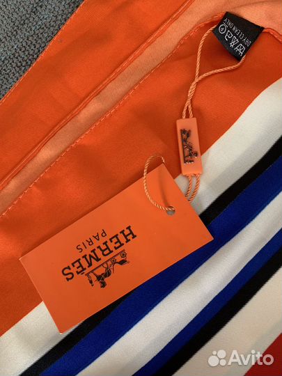 Платок шелковый в стиле Hermes