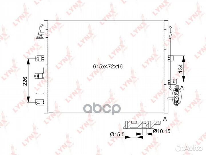 Радиатор кондиционера с осушителем RC0149 lynxauto
