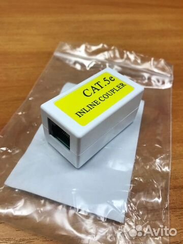 Коннектор RJ-45F с RJ-45F Gembird Соединитель cat