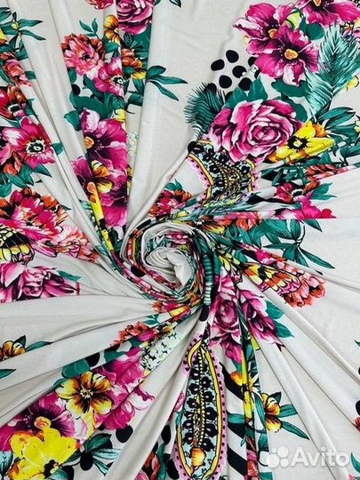 Трикотажное полотно Масло принт арт. 322-126