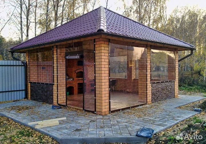 Мягкие окна для беседки