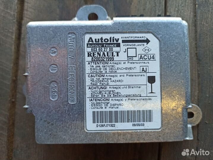 Блок управления подушками Renault Scenic 2