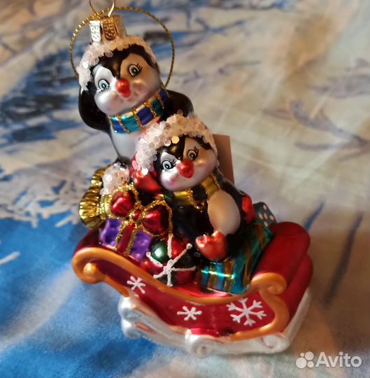 Новая елочная игрушка Пингвины