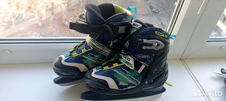 Коньки хоккейные раздвижные 30-35 размер