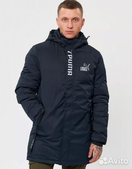 Куртка зимняя мужская, черная; синяя 48р(S)