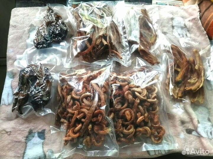 Сушёные лакомства: говяжье лёгкое и др вкусняшки