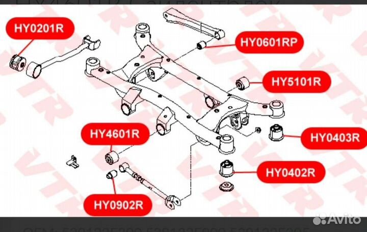 Сайлентблок подушки дифференциала, передний