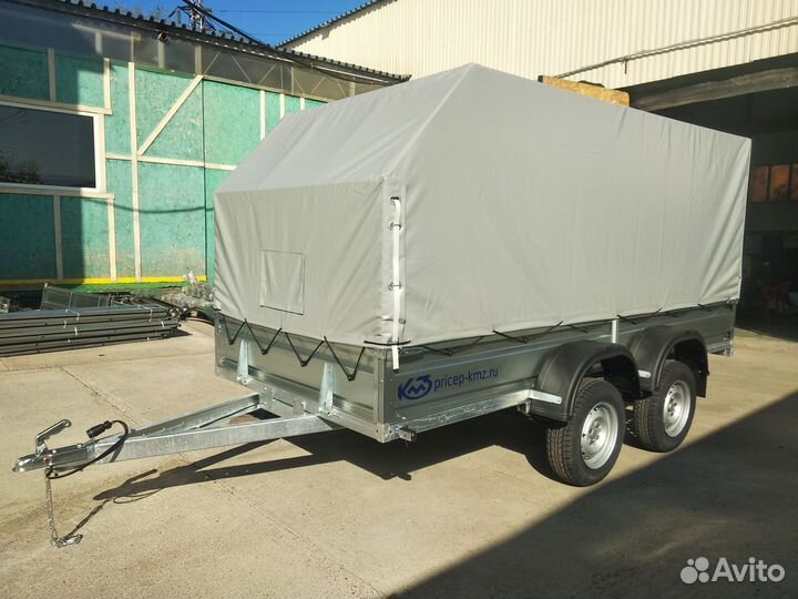 Прицеп 3,5*1,5 двухосный с тентом