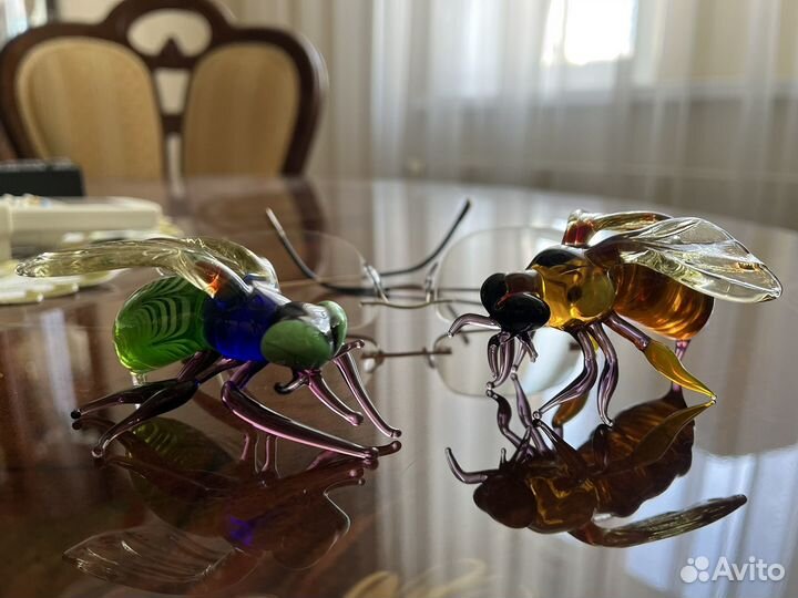 Стеклянные фигурки животных