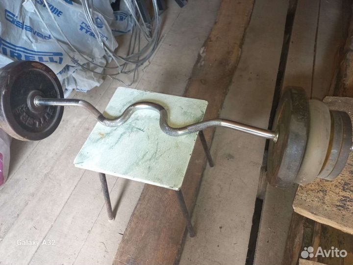 Штанга с блинами бу