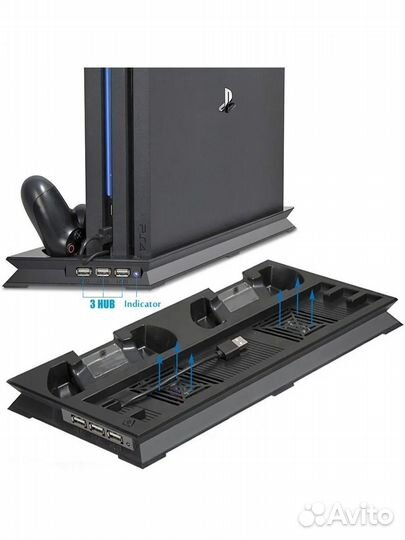 Подставка для PlayStation 4 Pro с зарядной станцие