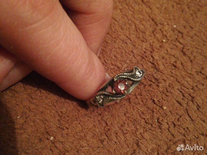 Серебряное кольцо с камнем СССР 875