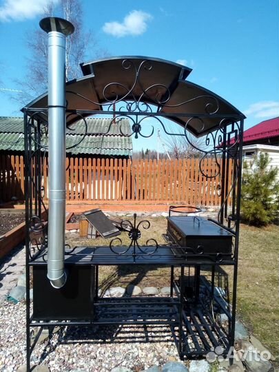 Мангальная зона с крышей