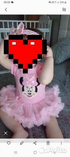 Платье -боди. 74-80