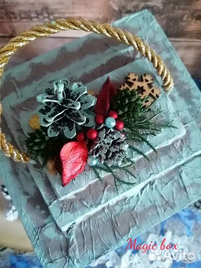 Новогодний фонарик ручной работы