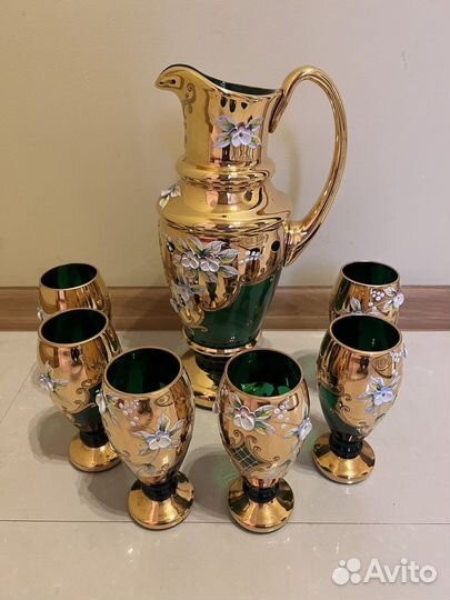 Графин с бокалами Bohemia смальта