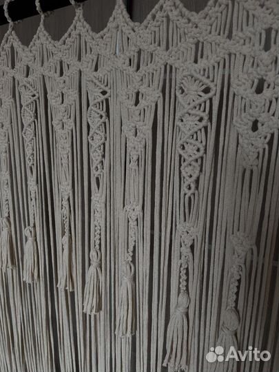 Штора в технике макраме (занавеска)