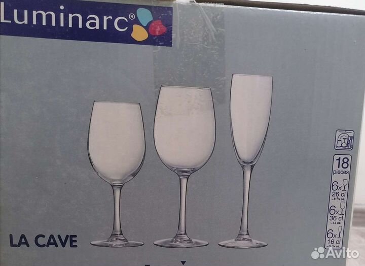 Фужеры Luminarc набор из 18предметов