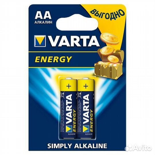 Батарейки varta energy LR06 (AA) BL*2 04106213412