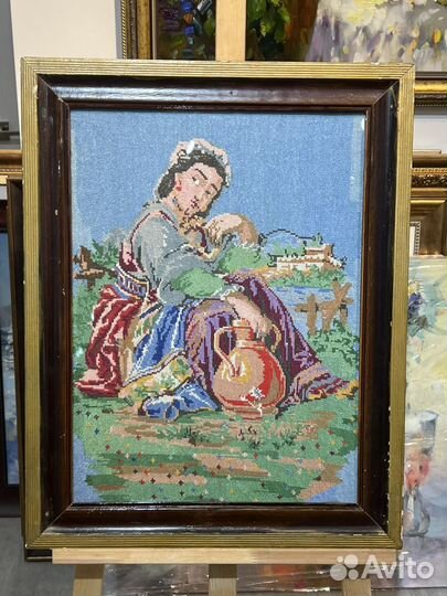 Картина вышивка СССР
