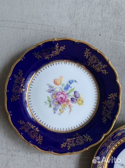 MZ underglaze Cobalt тарелка