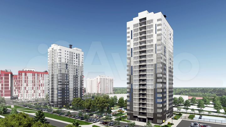 2-к. квартира, 66,3 м², 2/21 эт.