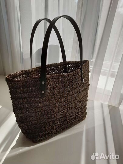Новая сумка вязаная из рафии