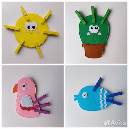 Развивающая игрушка Весёлые прищепки