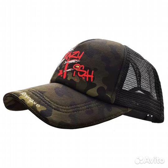 Кепка, бейсболка Crazy Fish Camo Original XL