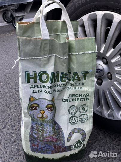 Homecat наполнител древесный 16 л