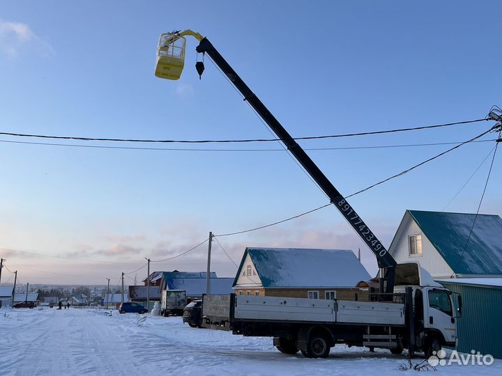 Аренда и услуги манипулятора, стрела 3 т, борт 5 т, 6 м